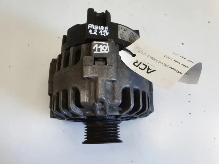 Skoda Fabia II 1.2 12V ALTERNATOR 03D903025H valeo 70A