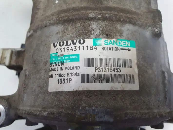 Volvo S80 II V70 III 2.4 D5 SPRĘŻARKA KLIMATYZACJI P31315453