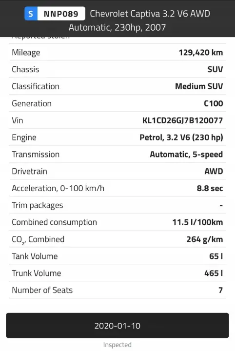 Chevrolet Captiva 3.2 V6 AUTOMATYCZNA SKRZYNIA BIEGÓW automat 96624976