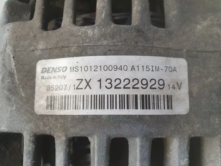 Opel Corsa D 1.2 06-14r ALTERNATOR 70A 13222929 denso