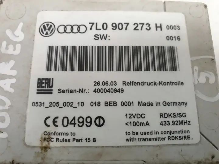 VW Touareg MODUŁ CIŚNIENIA sterownik SENSOR