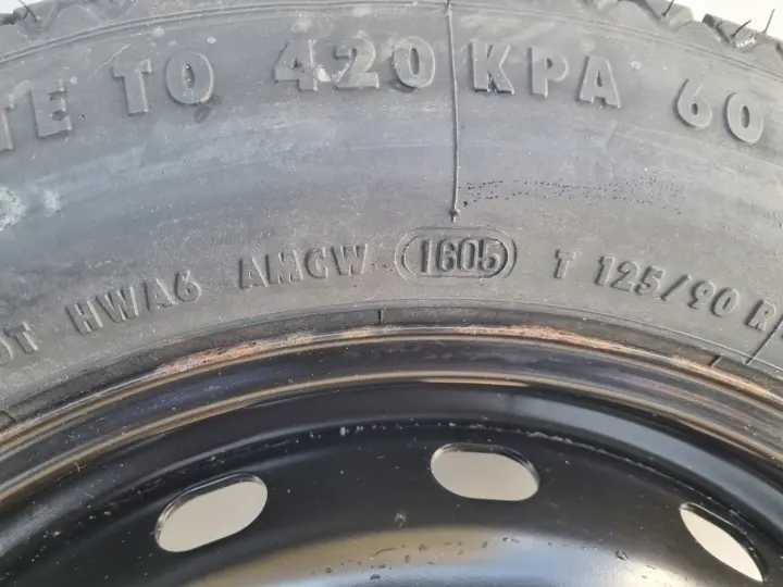 Mercedes W169 W245 KOŁO DOJAZDOWE dojazdówka 125/90 R16 5x112 1694000802