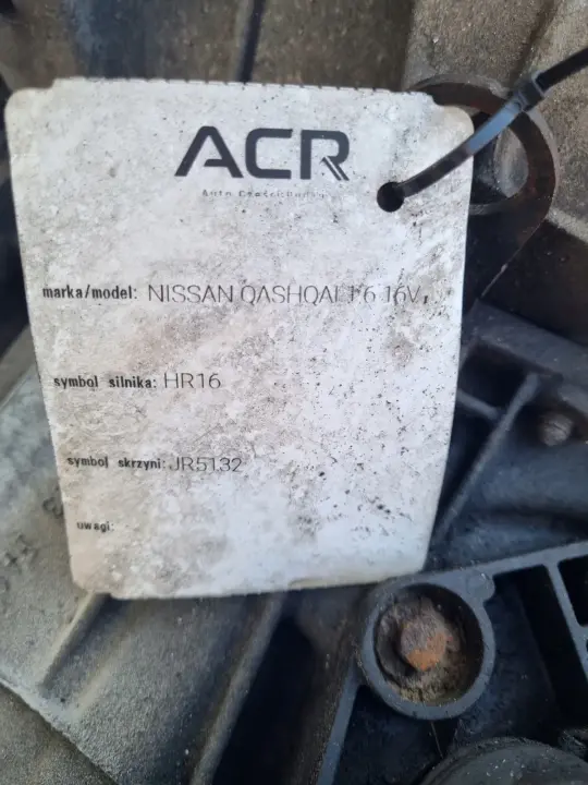 Nissan Qashqai J10 1.6 16V MANUALNA SKRZYNIA BIEGÓW manual JR5132