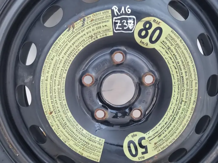 Audi Seat Vw Golf VI KOŁO DOJAZDOWE dojazdówka 125/70 R16 1K0601027S 5x112