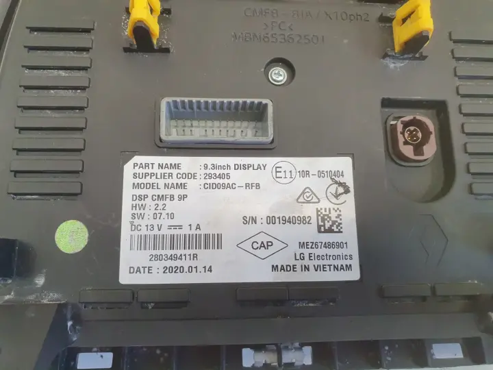 Renault Clio V Zoe II EKRAN NAWIGACJI Wyświetlacz Radia 280349411R