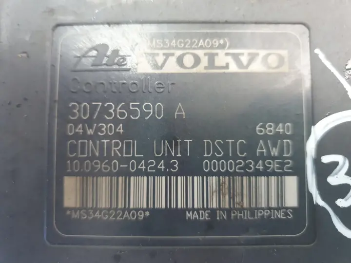 Volvo S40 II V50 POMPA ABS hamulcowa STEROWNIK 30736590A