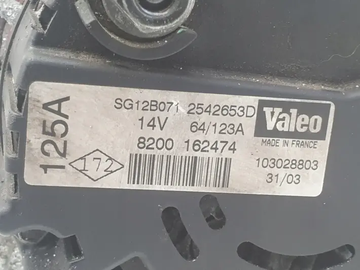 Opel Vivaro 1.9 DCI ALTERNATOR 125A 8200162474