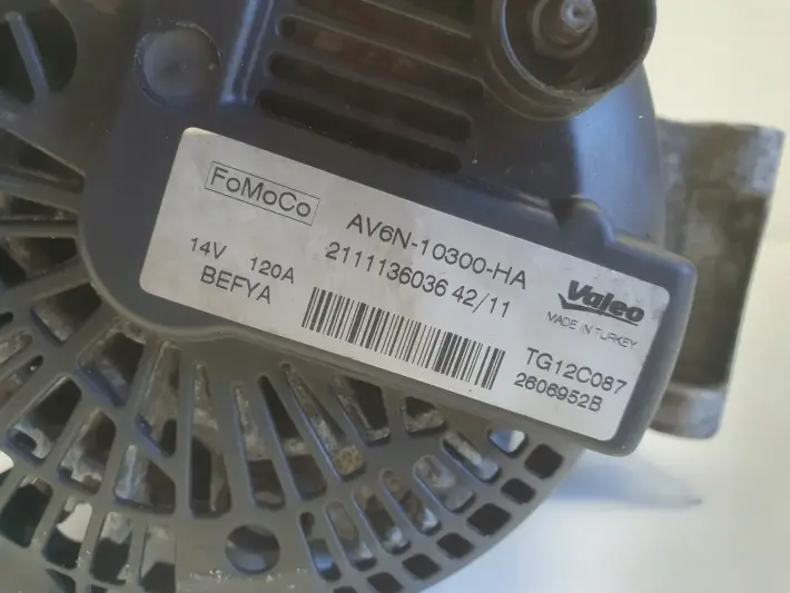 Ford Fiesta MK7 1.25 ALTERNATOR AV6N-10300-HA 120A