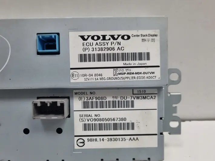 Volvo V40 II EKRAN NAWIGACJI Wyświetlacz monitor 31382906AC 31382906