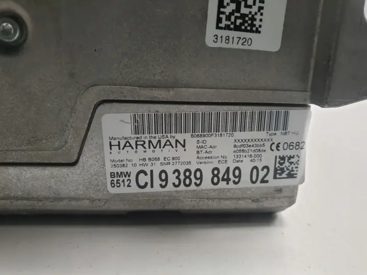 BMW F36 GC F34 GT F10 F11 NAWIGACJA navi HARMAN