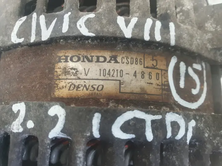 Honda Civic VIII 2.2 iCDTI ALTERNATOR denso 104210-4860