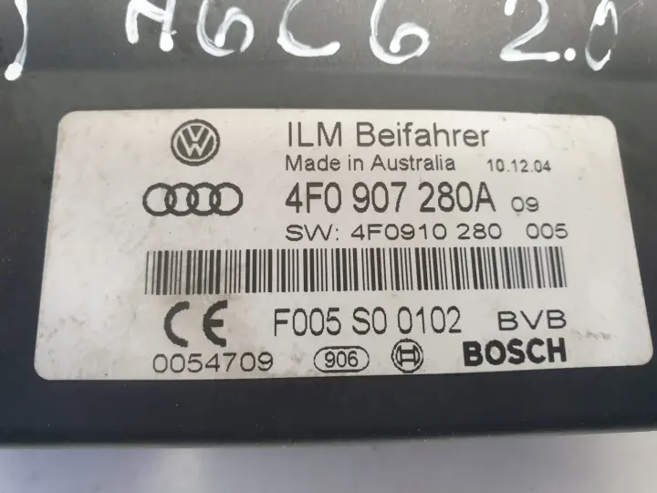 Audi A6 C6 2.0 TDI STEROWNIK MOCY Moduł 4F0907280A