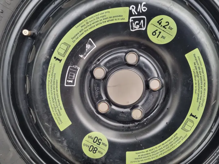 Mercedes CLK W209 KOŁO DOJAZDOWE dojazdówka 125/90 R16 5x112 2094000402