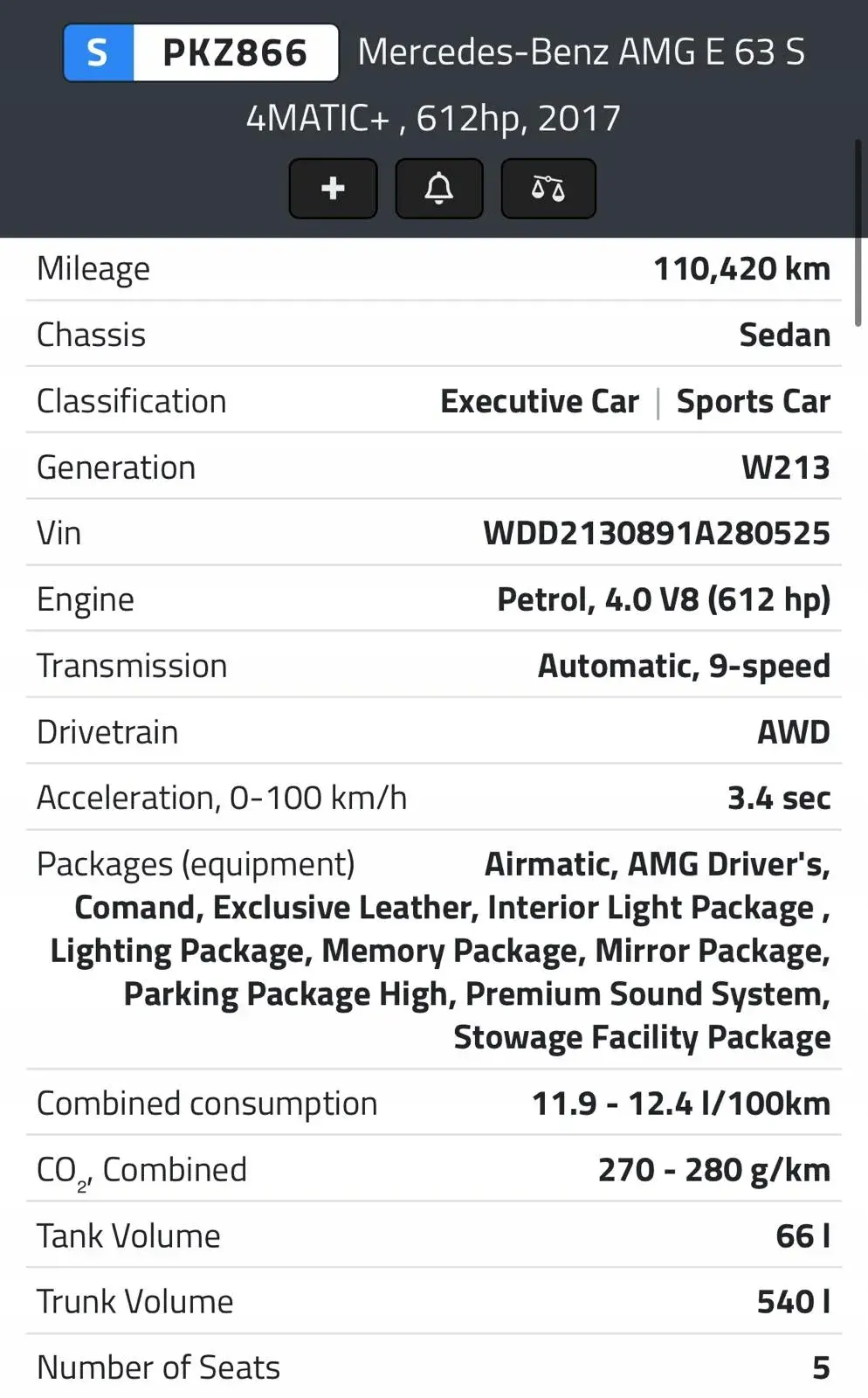 SILNIK Klasa S W222 C217 S63 S AMG 4.0 V8 BITURBO 177980 177.980