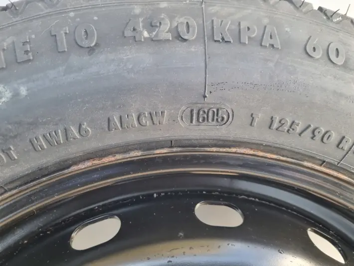 Mercedes W169 W245 KOŁO DOJAZDOWE dojazdówka 125/90 R16 5x112 1694000802