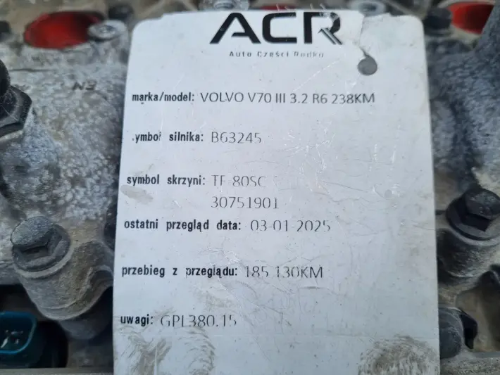 SILNIK Volvo V70 III 3.2 BENZYNA 238KM udokumentowane 185tyś B6324S