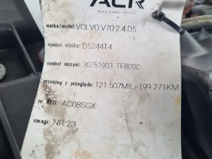 SILNIK KOMPLET Volvo S80 II 2.4 D5 185KM udokumentowane 199tyś D5244T4