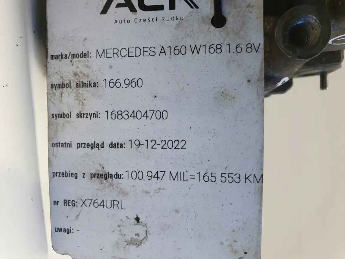 Mercedes A KLASA W168 1.6 8V SPRĘŻARKA KLIMATYZACJI 447220-8363