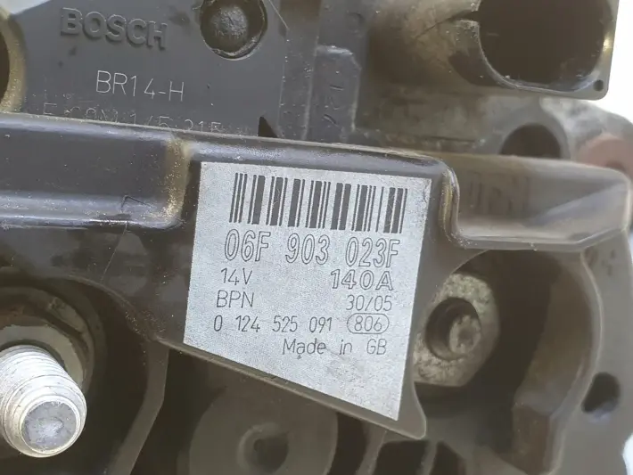 VW Golf V 1.9 TDI ALTERNATOR bosch 06F903023F 140A
