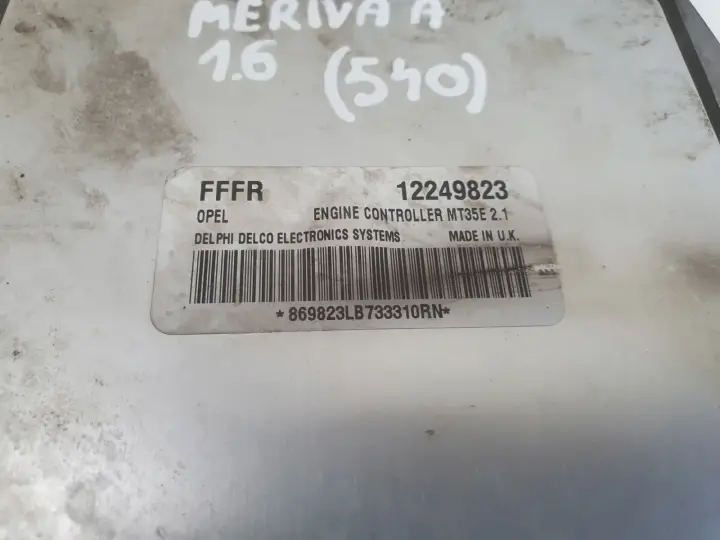 Opel Meriva A 1.6 16V STEROWNIK SILNIKA Komputer 12249823 FFFR