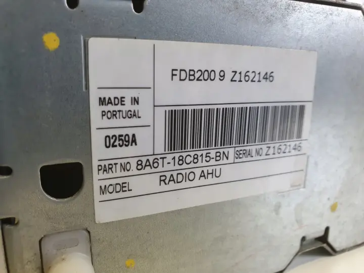 Ford Fiesta MK7 VII RADIOODTWATRZACZ CD radio czytnik 8A6T-18C815-BN