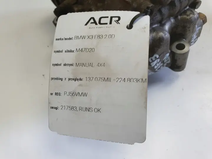 BMW X3 E83 2.0 D SPRĘŻARKA KLIMATYZACJI pompa