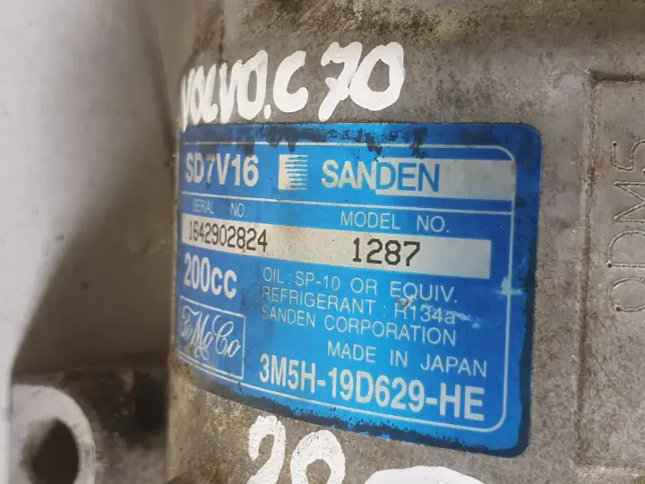 Volvo C70 II 2.0 D SPRĘŻARKA KLIMATYZACJI pompa 3M5H-19D629-HE