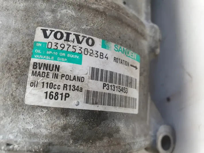 Volvo V70 III 2.0 D3 SPRĘŻARKA KLIMATYZACJI pompa P31315453