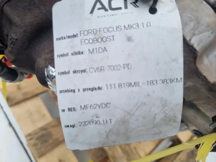 SILNIK KOMPL Ford C-Max II 1.0 ECOBOOST T TURBO udokumentowane 183tyś M1DA