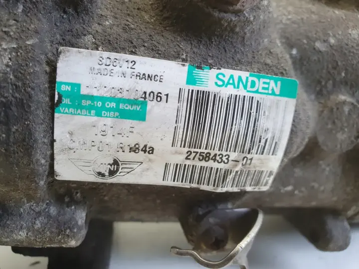 Mini One R56 1.4 16V VTi SPRĘŻARKA KLIMATYZACJI 2758433