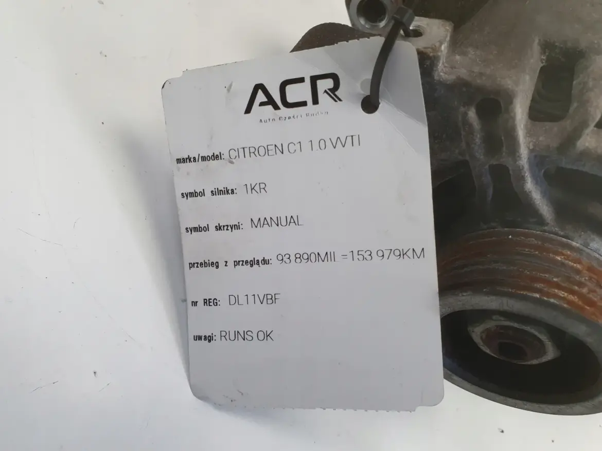 Citroen C1 I 1.0 12V ALTERNATOR 27060-0Q120 70A