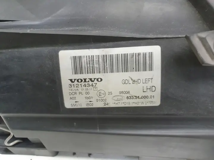 Volvo S80 II V70 III XENON PRZEDNIA LAMPA LEWA lewy przód EUROPA 31214347