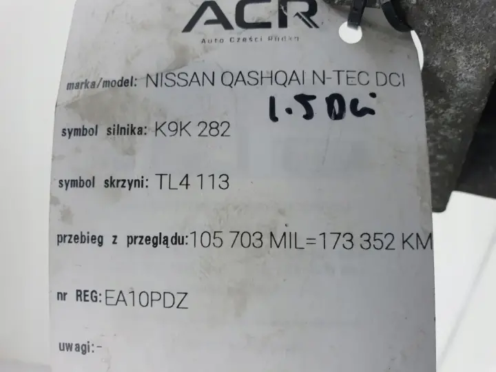 Nissan Qashqai J10 1.5 DCI SKRZYNIA BIEGÓW manual manualna TL4B113