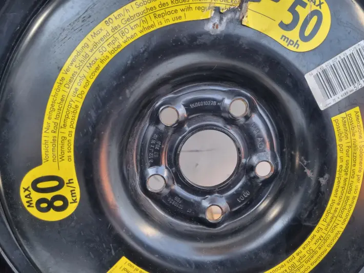 Audi Seat Vw Skoda KOŁO DOJAZDOWE dojazdówka 125/70 R18 1K0601027B