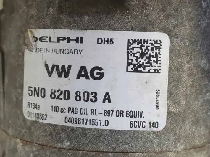 VW Golf VI 2.0 TDI SPRĘŻARKA KLIMATYZACJI pompa 5N0820803A