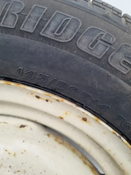 KOŁO ZAPASOWE Zapas felga 145/80 R14 4x105 Bridgestone Ecopia B381 2008