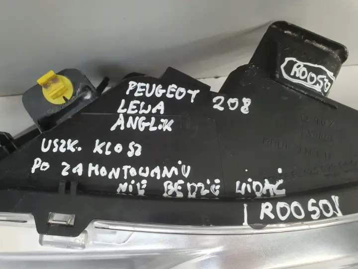 Peugeot 208 I PRZEDNIA LAMPA LEWA lewy przód anglik
