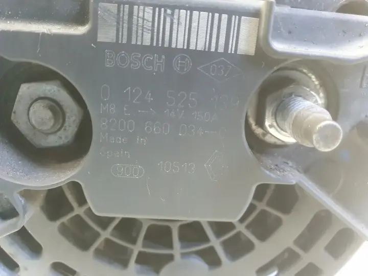 Renault Kangoo II 1.5 DCI ALTERNATOR 150A 8200660034-C bosch 0124525139