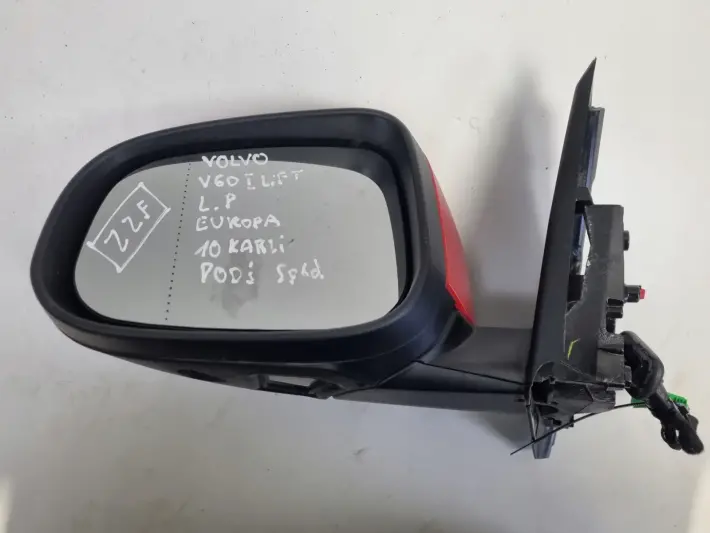 Volvo S60 II V60 LUSTERKO LEWE KIEROWCY europa 31402553 podświetl 10 kabli