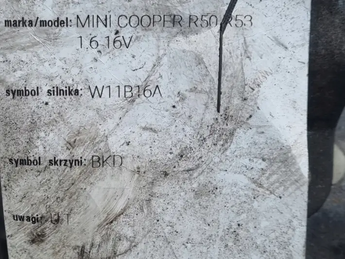 Mini Cooper One S R50 R53 1.6 kompressor SKRZYNIA BIEGÓW BKD manualna