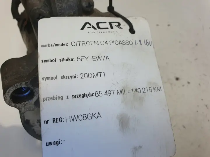 Citroen C4 Picasso 1.8 16V ROZRUSZNIK 9656317680