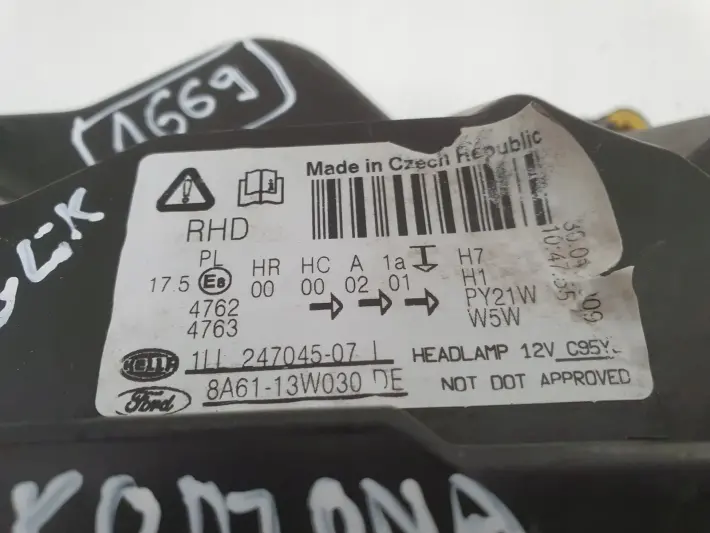 Ford Fiesta VII MK7 08-13r LIFT PRZEDNIA LAMPA LEWA lewy przód 8A6113W030DE