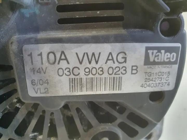 VW Golf V 1.6 FSI ALTERNATOR 110A 03C903023B valeo