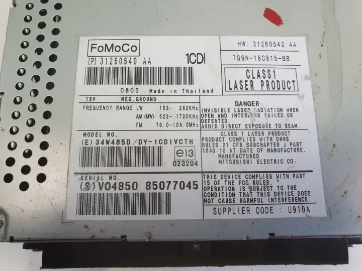 Volvo XC70 V70 III S80 II RADIOODTWARZACZ Radio CD 31260540 31260540AA