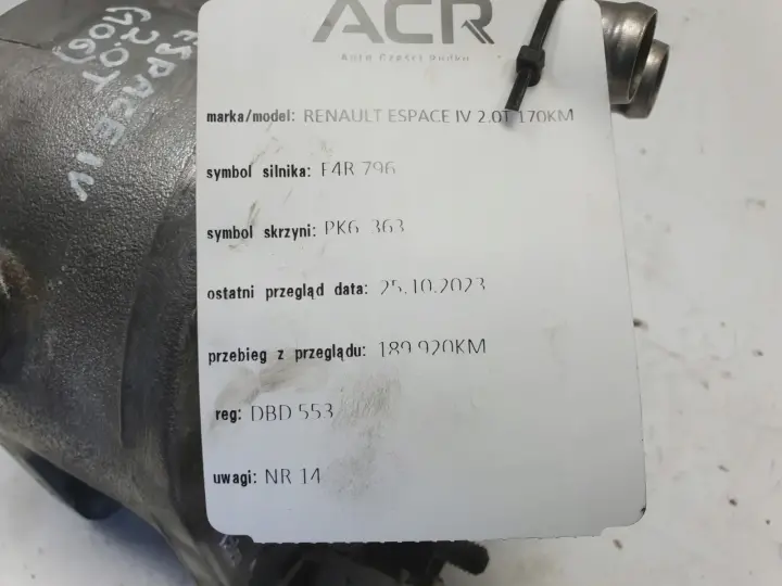 Renault Espace IV 2.0 T ALTERNATOR 7711134926