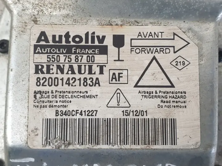 Renault Laguna II MODUŁ sensor AIRBAG PODUSZEK