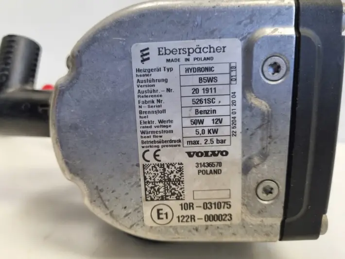 Volvo V40 II Benzyna OGRZEWANIE POSTOJOWE Webasto Hydronic 31436570