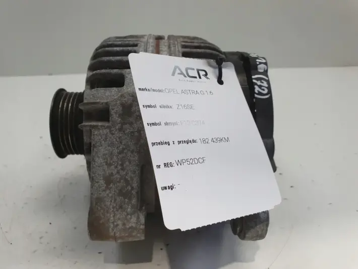 Opel Astra II G 1.6 8V ALTERNATOR bosch 0124415002 TZ 100A
