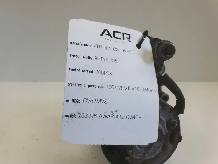 Citroen C3 II 1.6 HDi ROZRUSZNIK Mitsubishi 9688268580
