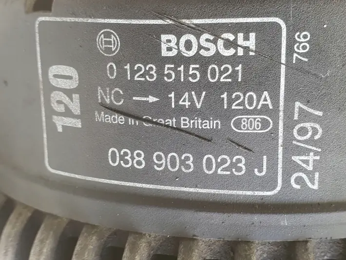 Audi A3 8L Golf IV 1.9 TDI ALTERNATOR 0123515021 038903023J 120A